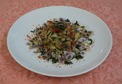 LINGUINE CON ARSELLE, BIETOLA E NIPITELLA