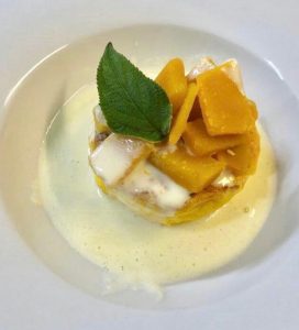 “Tortino di zucca su fonduta al formaggio di monte” di Sonia Pesenti – Ristorante La Trota- Laxolo di Brembilla BG